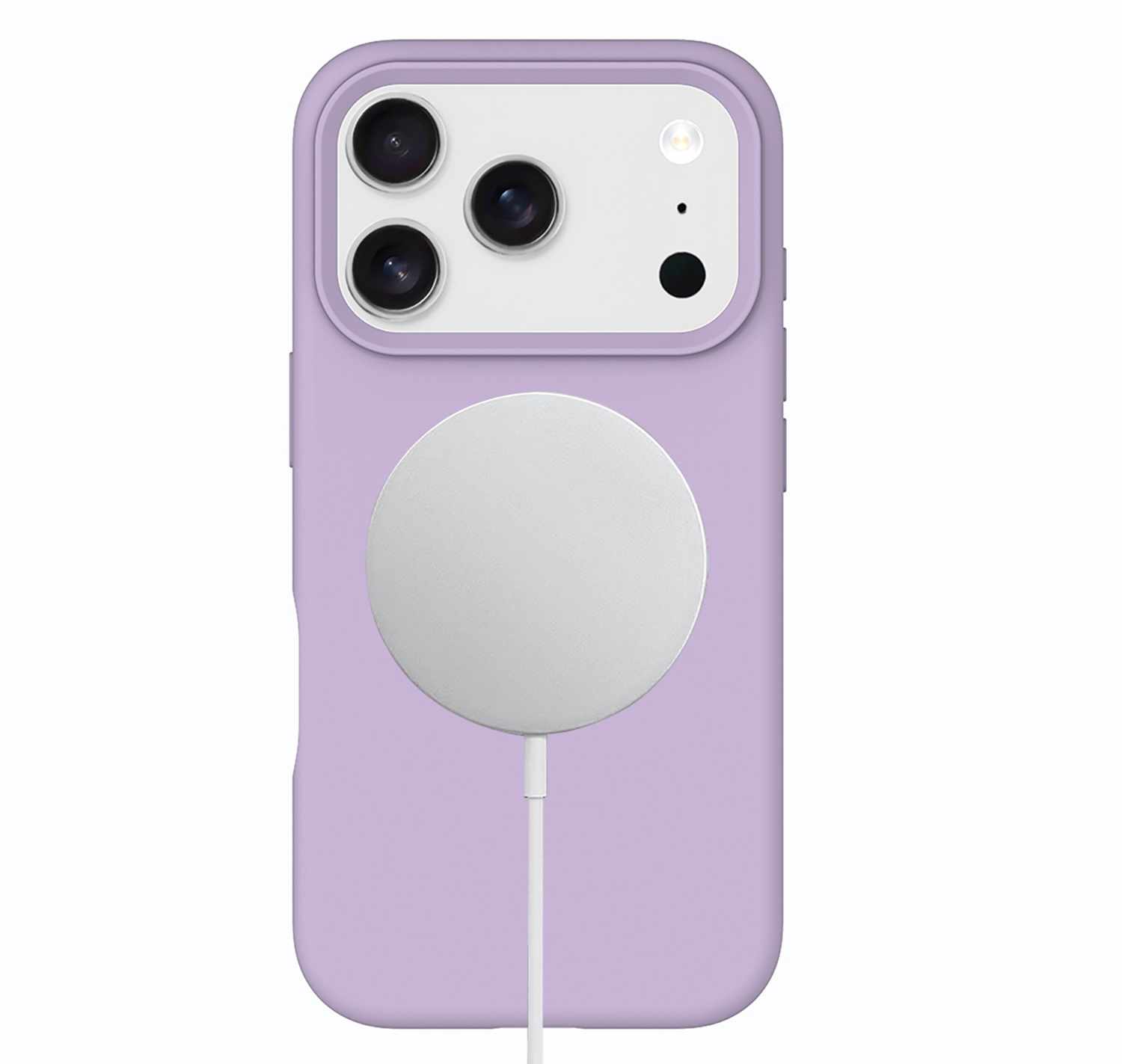 Silicone MagSasfe Case WITH Screen Protector iPhone 17 Pro Max Lavender