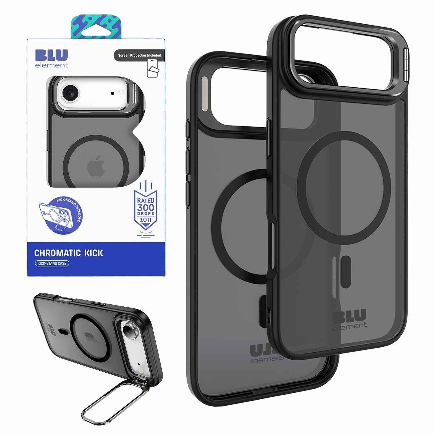 Chromatic Kick MagSafe Case WITH Screen Protector iPhone Air Black