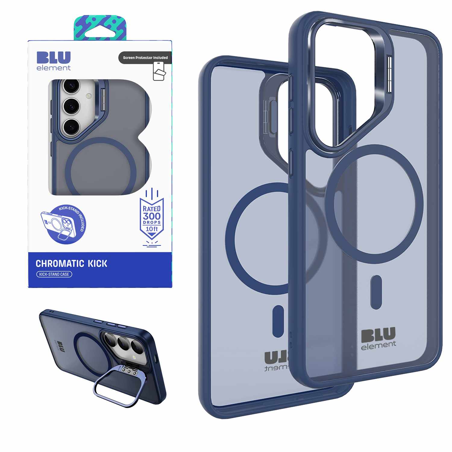 Chromatic Kick Case WITH Screen Protector Galaxy S25 FE Navy