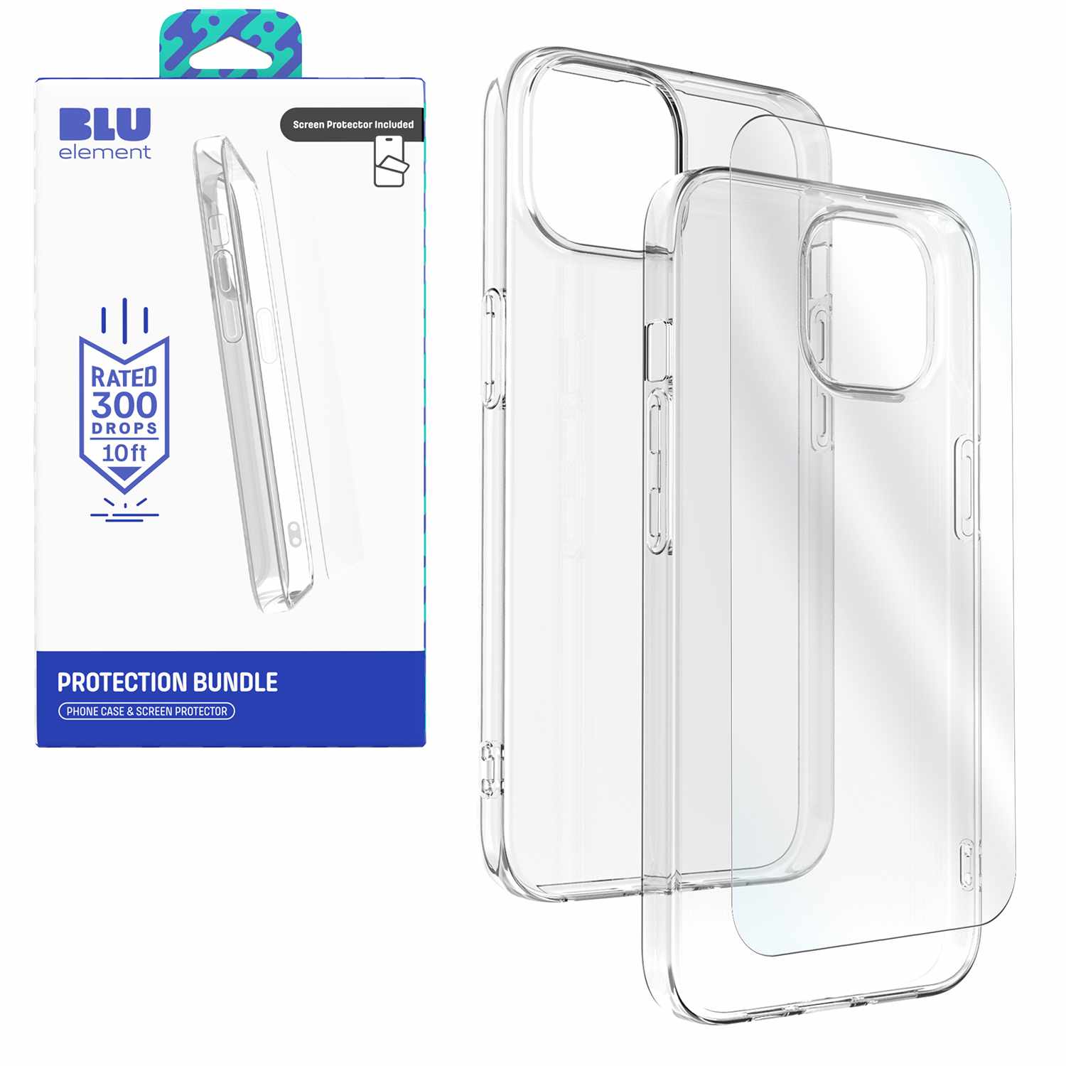 Gelskin Case WITH Screen Protector FOR IPHONE 15 - CLEAR Clear