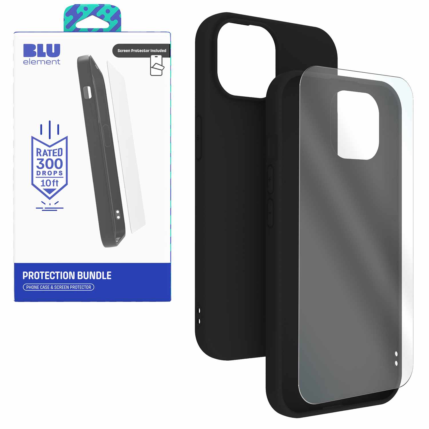 Gelskin Case WITH Screen Protector FOR IPHONE 15 - BLACK Black
