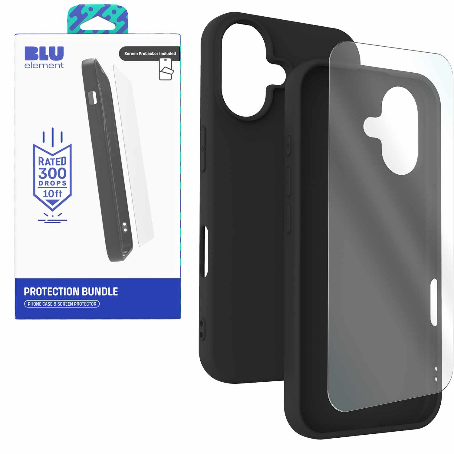 Gelskin Case WITH Screen Protector FOR IPHONE 16 - BLACK Black