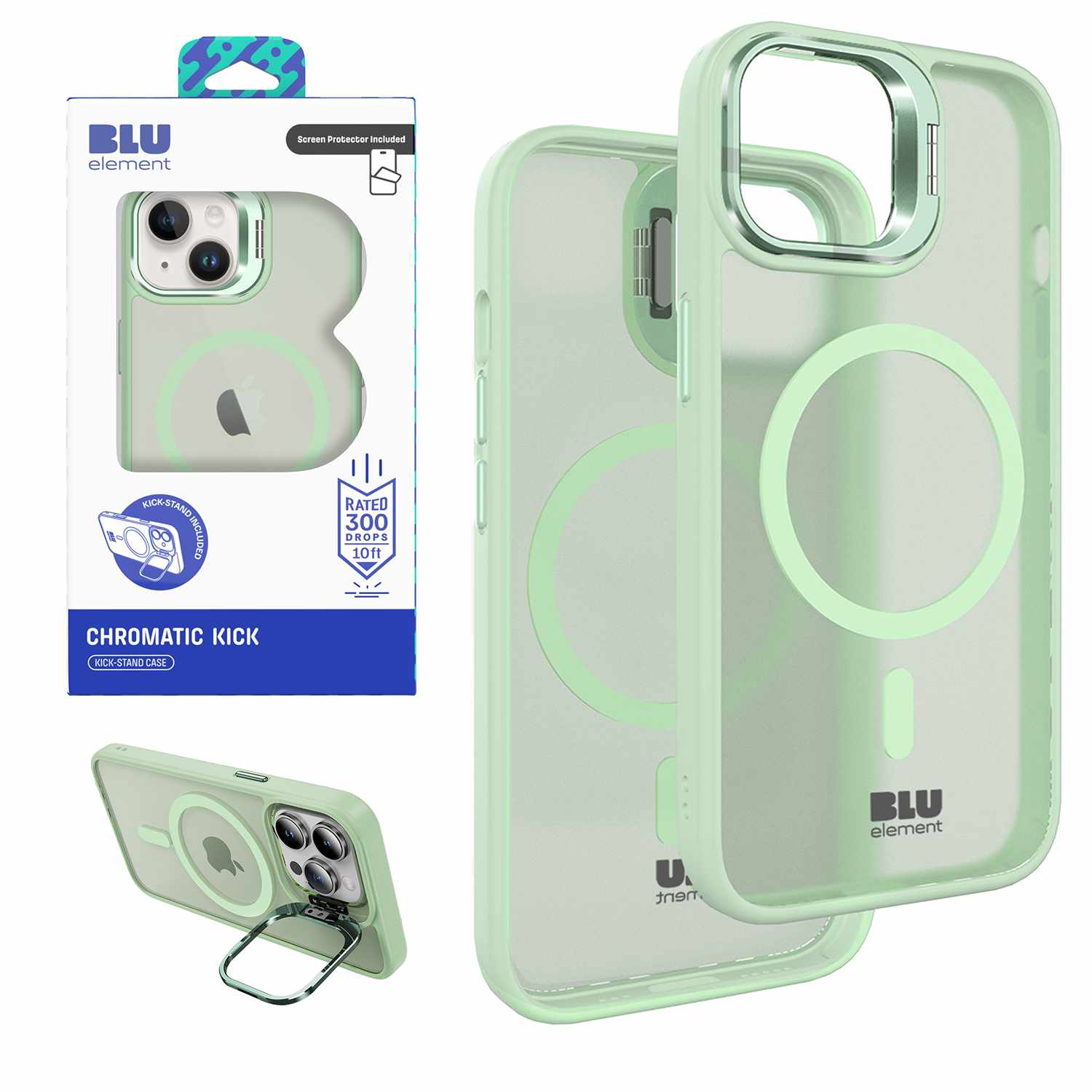 Chromatic Kick WITH Screen Protector FOR iPhone 17e/16e/14/13 - Sage Green Sage Green