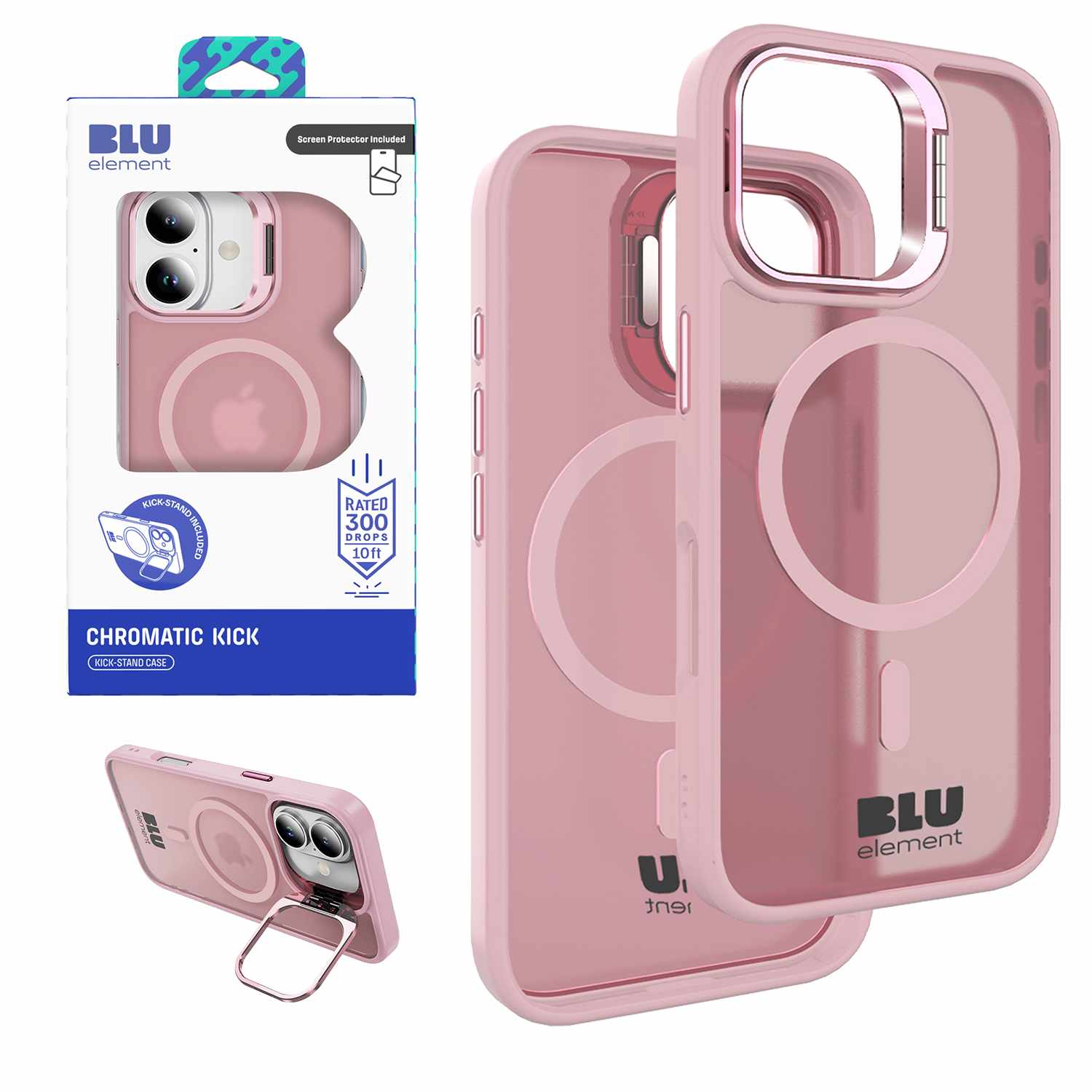 Chromatic Kick WITH Screen Protector FOR iPhone 17e/16e/14/13 - Pink Pink