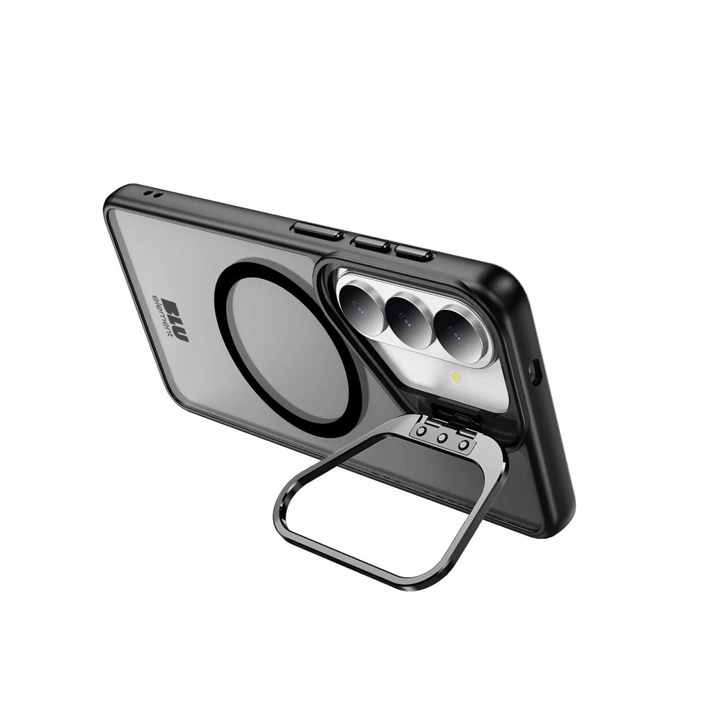 Chromatic Kick w/Magnets Case WITH Screen Protector for S26+ Black